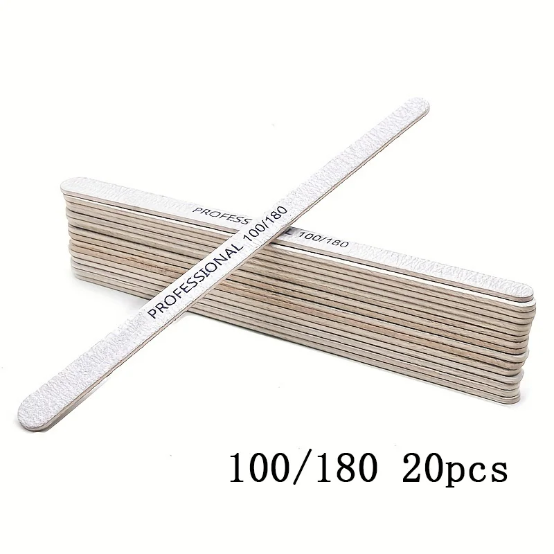 Grey Sandpaper Nail Files 100/180/240 Buffs For Manicure Pedicure Tools Material Srong Thick Nails File Kit