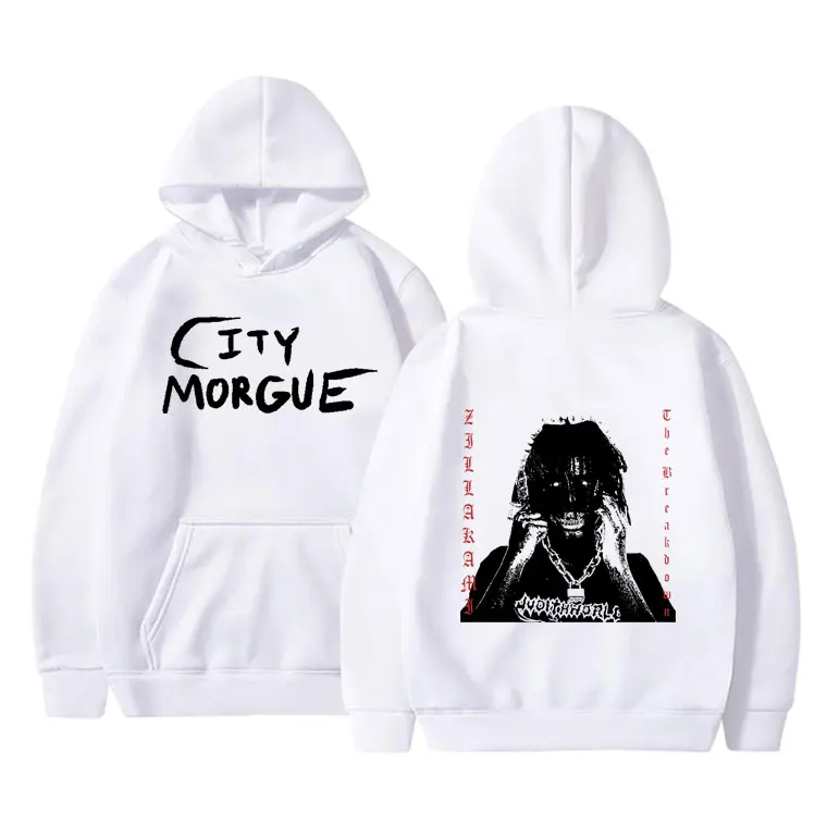 

Long Sleeve Men Women's Fashion Casual Hoodie Rapper ZillaKami City Morgue Hip Hop Oversized Sweatshirts Male Vintage Hoodies