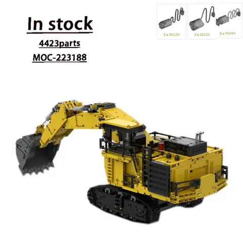 MOC-223188 Ny Grävmaskin Grävmaskin Byggsten Modell 4423 Delar MOC Kreativ Pojke Barn Födelsedag Byggstenar Leksakspresenter 12 best sales tillbaka framtida tågmodell - №9