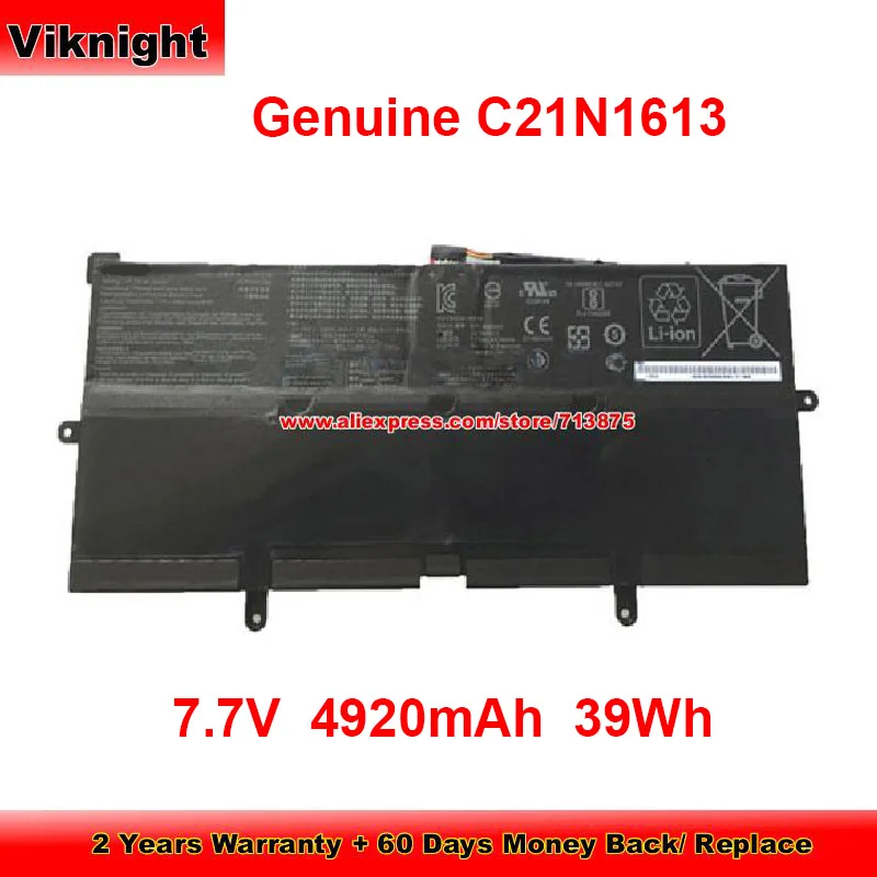 Genuine C21N1613 Battery for Asus Chromebook Flip C302 C302C C302CA C302CA-DHM4 C302CA-GU003 C302CA-GU006 7.7V 4920mAh 39Wh