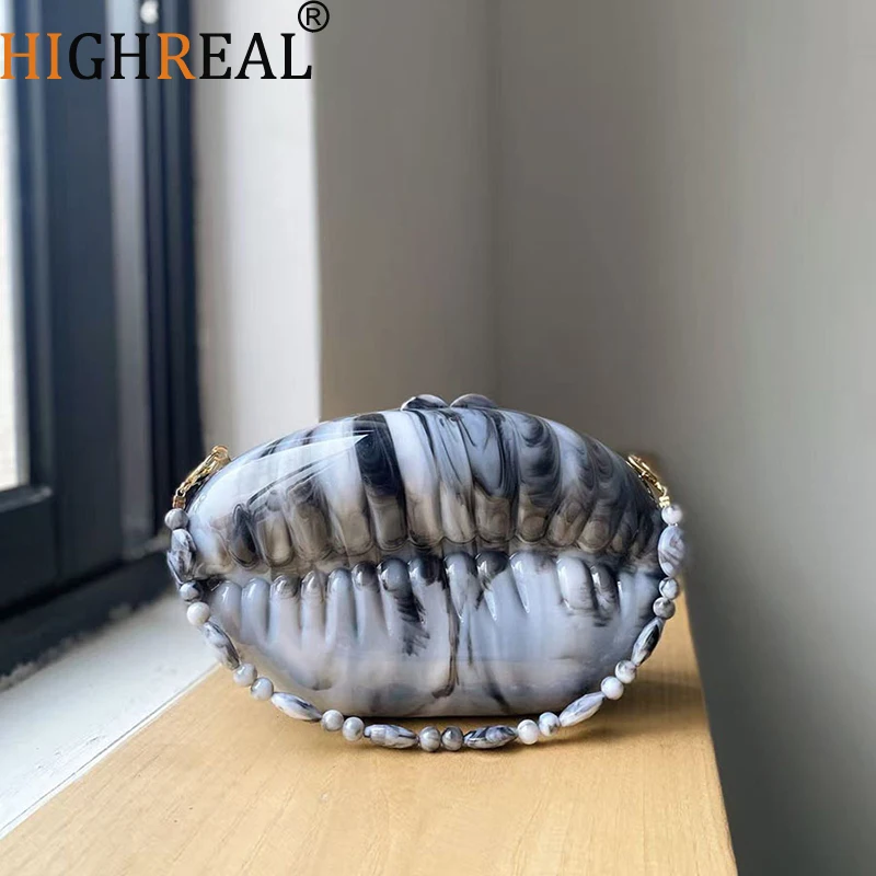 

Gradual Change Acrylic Dinner Bag High Sense Shoulder Banquet Clutch Bag Chain Bag