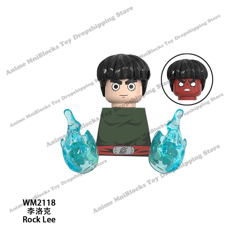 Wm6109 naruto blocos anime sasuke kakashi madara zetsu pode guy rock lee mini figuras de brinquedo ação montar tijolos brinquedos presentes do miúdo