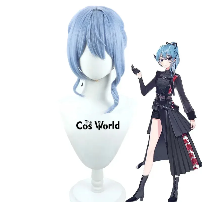 

Virtual YouTuber Vtuber Hoshimachi Hosimati Suisei 2nd Concert 60cm Long Anime Cosplay Wigs Fiber Heat Resistant Synthetic Ha