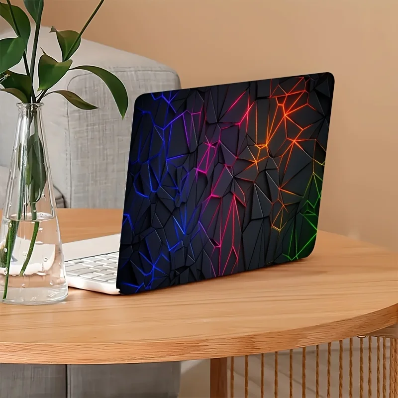 2 Piece Minimalist Geometric Mesh Laptop Skin Scratch-resistant and Waterproof PVC Case for MacBook HP Lenovo Etc Decal Sticker