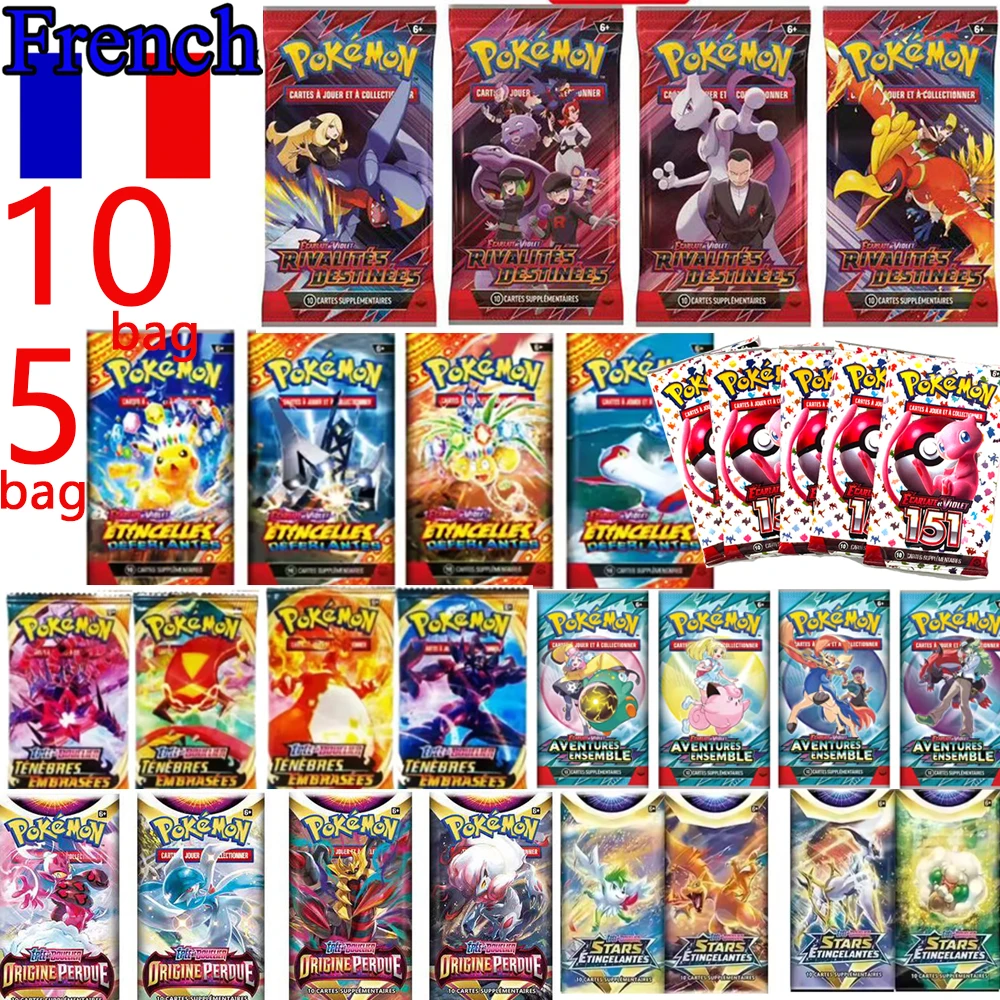 @% بوكيمون فرنسي TCG: Ecarlet & Violet Etsncelles Astral Radiance Obsidian Flames Booster Box لعبة بطاقات البوكيمون 36 صندوق عبوة