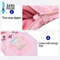 AEB0-BSWOLF Kids Sleeping Bags Camping Sleeping Bags For Kids Slumber Bag With Carry Bag For Children Daycare Naptime