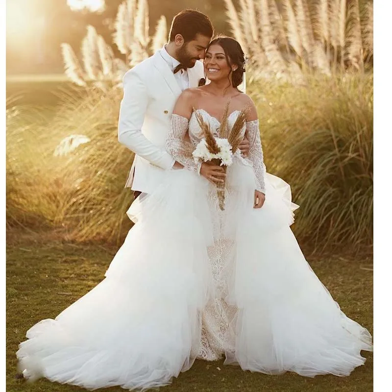 Tuxedos de mariage à Double boutonnage pour homme, costume de bonne qualité, coupe cintrée, deux pièces