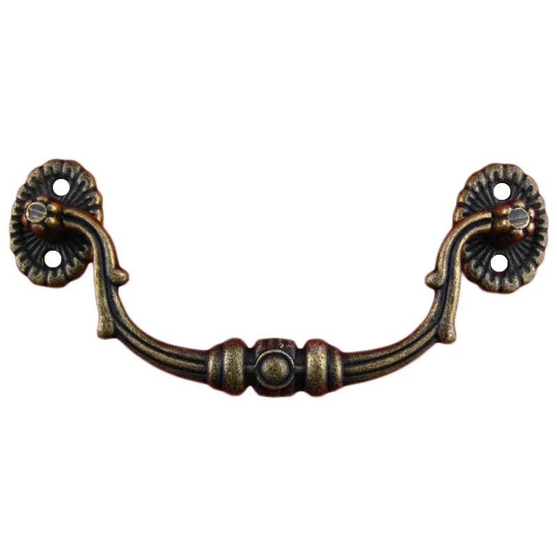 

B053 Ручка из антикварного сплава для винтажной деревянной коробки, фурнитура для ящика шкафа