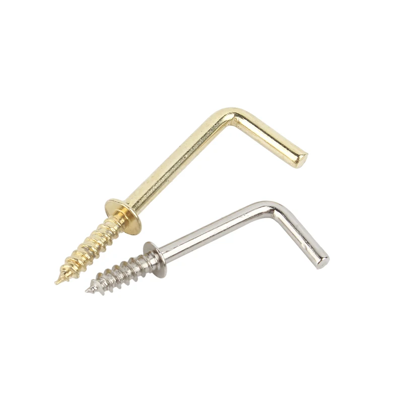 100-500 قطعة L على شكل المسمار الذاتي التنصت الكربون الصلب L-شكل الزاوية اليمنى المسمار هوك لتعليق الصورة إطار صور ضوء المصباح #5