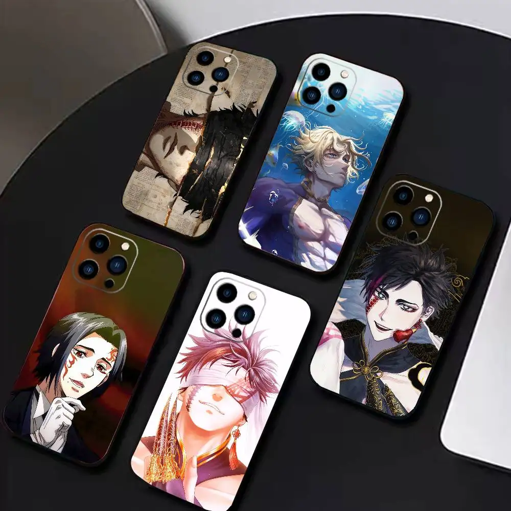 

D-Record of Ragnarok Anime Phone Case For iPhone 17 16 15 14 13 12 Max Plus Silicone Black Cover