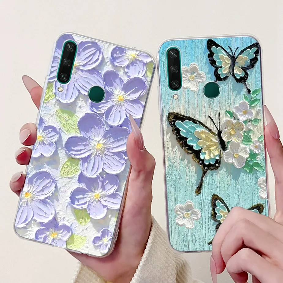 For Huawei Y6p 2020 Case MED-LX9 New Fashion Painted Cover For Huawei Y7p Soft Silicone Phone Case For Huawei Y5p Y6p Y7p Bumper