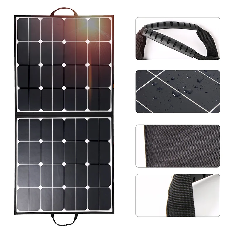 Manufacturer price 100W flexible solar panel handbag portable folding charger outdoor charger for camping travel