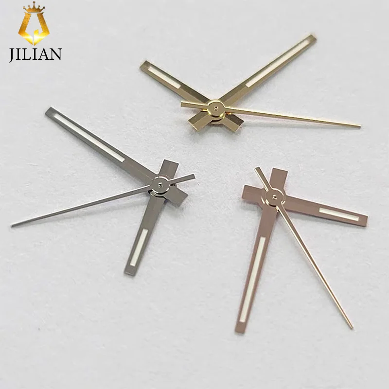 Złote ręce NH35 Logbook Needle Polished Aiguille NH35 C3 Green Luminous Pointer Baton Style Datejust Hands For NH35 NH36 4R 7S