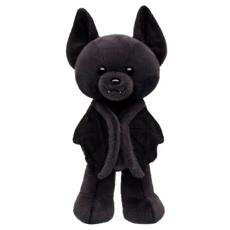 New Halloween Bat Stuffed Animal Plush Toy Cute Black Bear Cotton Doll Soft Pillows Room Decor Kids Halloween Christmas Gifts