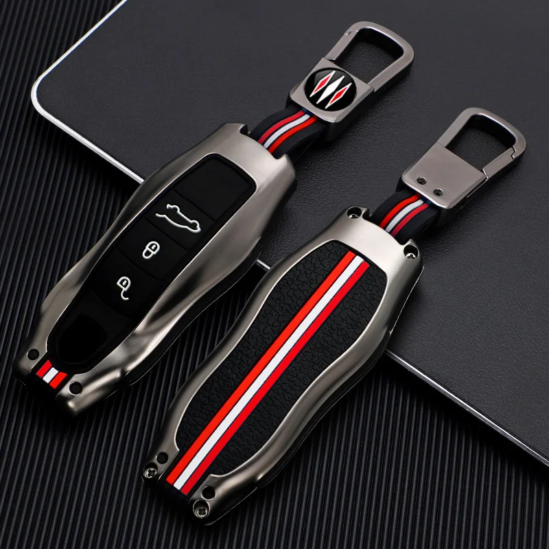 Zinc Alloy Car Remote Key Case Cover Shell Fob For Porsche Panamera Spyder Carrera Macan Boxster Cayman Cayenne 911 970 981 991