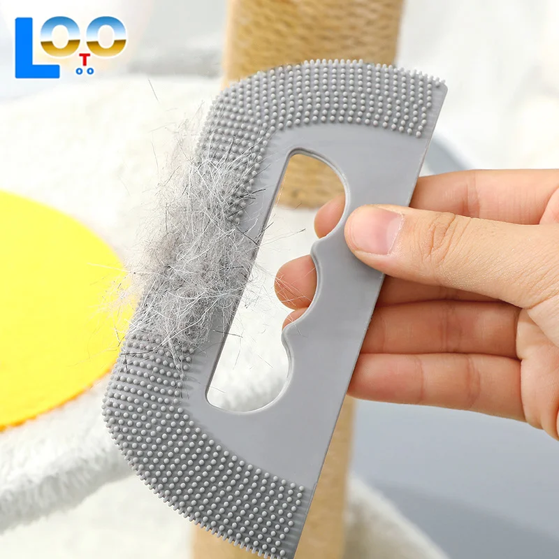 فرشاة إزالة الشعر للكلاب والقطط، فرشاة مطاطية ناعمة، أدوات تنظيف لينت الحيوانات الأليفة، أداة تشذيب كروية خفيفة الوزن، مستلزمات الحيوانات الأليفة