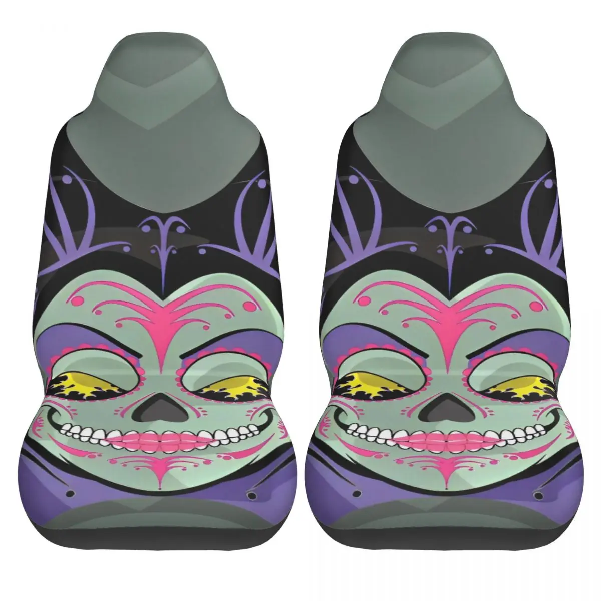 

Чехлы на автомобильные сиденья Villains, полиэстеровые защитные чехлы на автомобильные сиденья, 2 шт., модный чехол для автомобиля