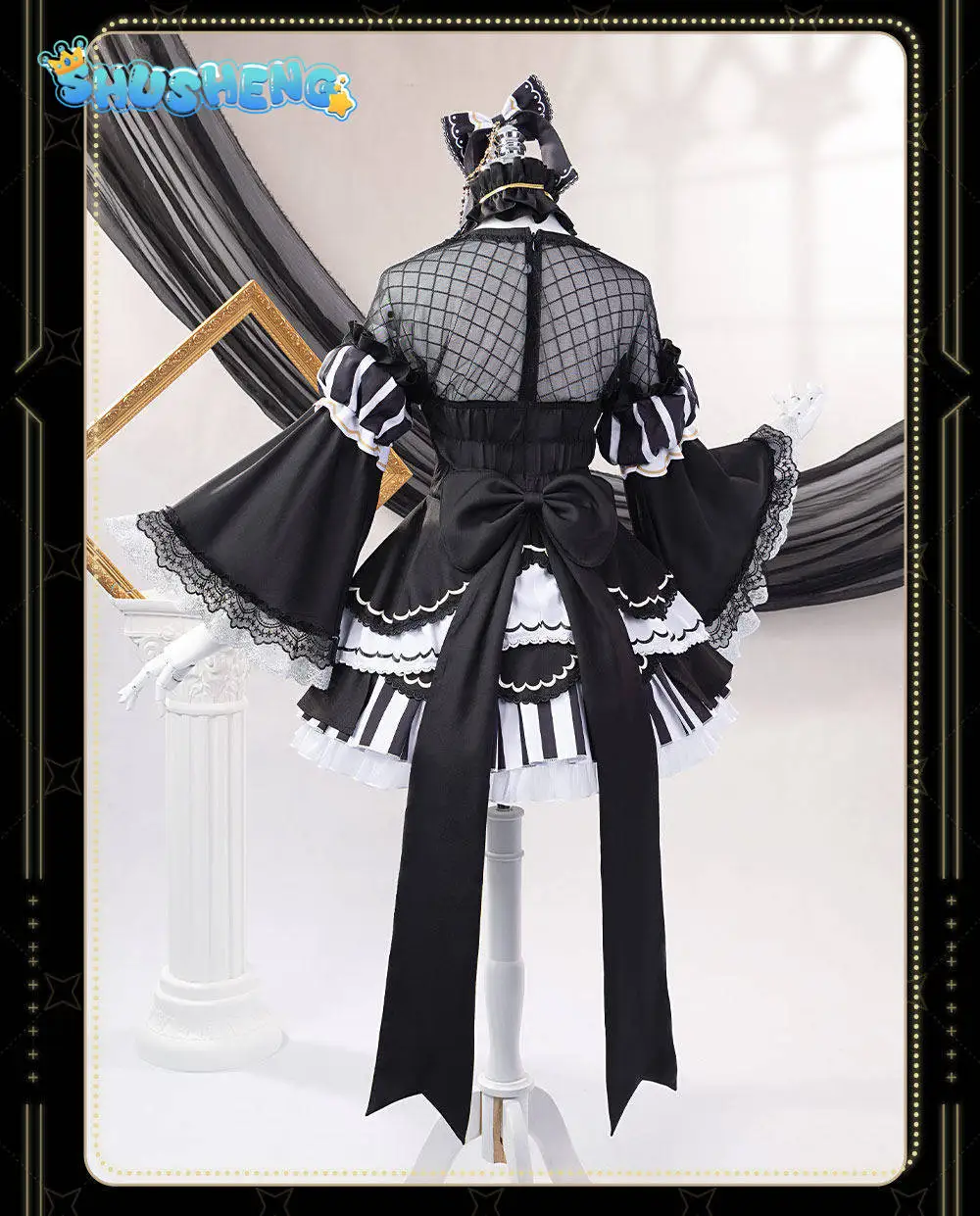 

Anime Magical Girl Witch Trial Saeki Miria Cosplay Costume Sweet Gothic style dress headwear socks props Halloween Woman Lolita