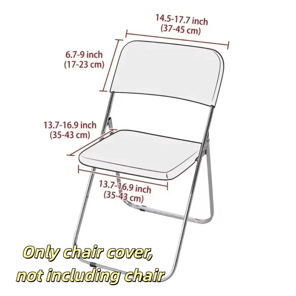 1pc Folding Chair Cover Dining Elastic Office Chair Protector Backrest Chair Cover Dustproof Cover Computer Chair Decoration