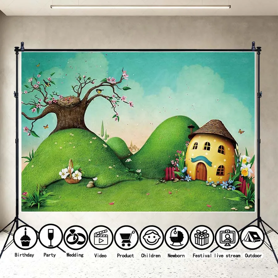 

MOON.QG Easter Greeting Themed Photographic Background Holiday Easter Egg Gift Boxes Religious Cross Backdrop Studio Photoshoot