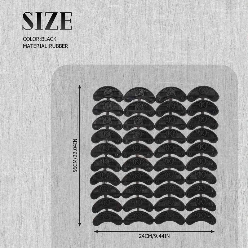 40 قطعة 20-زوج المطاط كعب المدخرات تو لوحات الصنابير DIY بها بنفسك منصات إصلاح الأحذية الحجم: 56*24*3.1 مللي متر-AT48