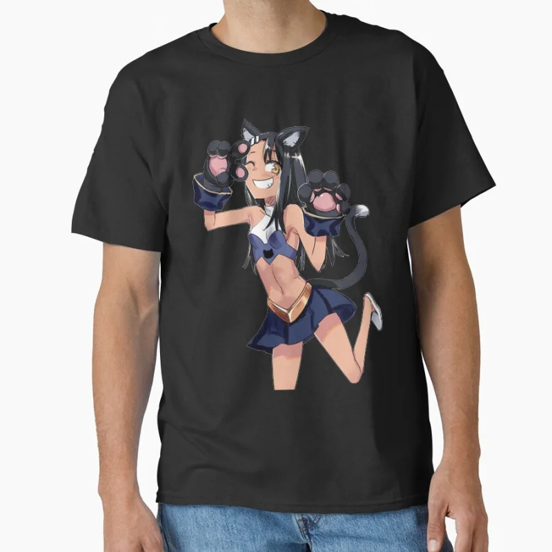 

Dont Toy With Me, Miss Nagatoro-cat, Ijiranaide Anime T shirt Large size Tops Manga Graphic Print Y2k Clothes Cartoon Tee