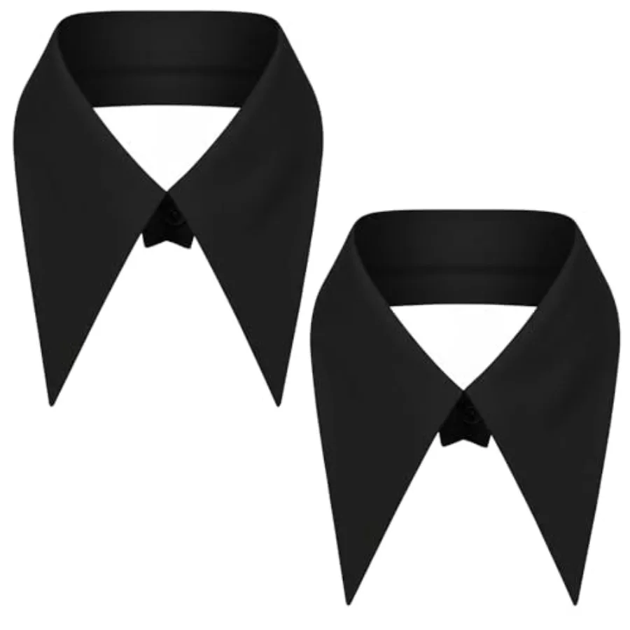 

2Pcs Fake Collar for Women, Detachable False Collar for Dresses Blouses Sweaters Half Shirt Faux Blouse Collars