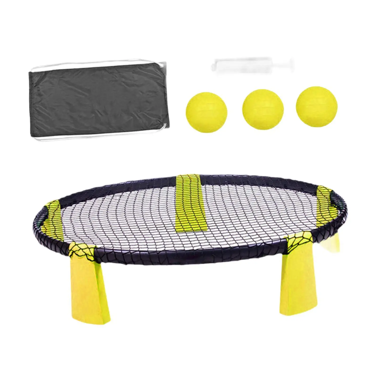 

Beach Volleyball Game Set Roundnet Game Set with Drawstring Bag Playing Net Round for Sport Lawn Backyard Indoor Outdoor Garden