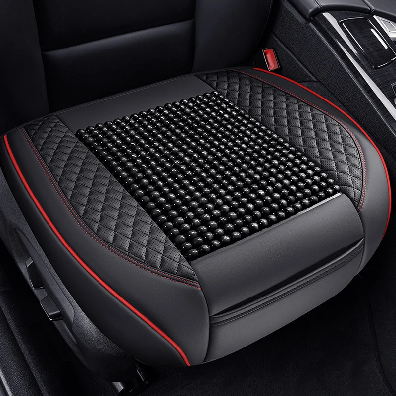 1PCS Summer Cool Car Seat Cover Natural Maple Wood Bead Car Seat Cushion Massage Breathable Environmental Waterproof Seat Mat