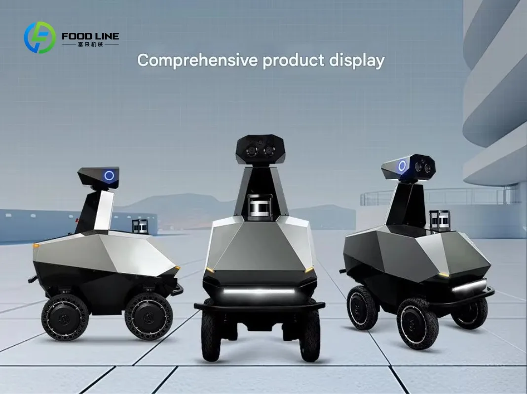 Intrusion Alert Fire Point Detection Robot Autonomous Patrol Robot for Industrial Sites - All-Terrain, Night Vision GPS Tracking