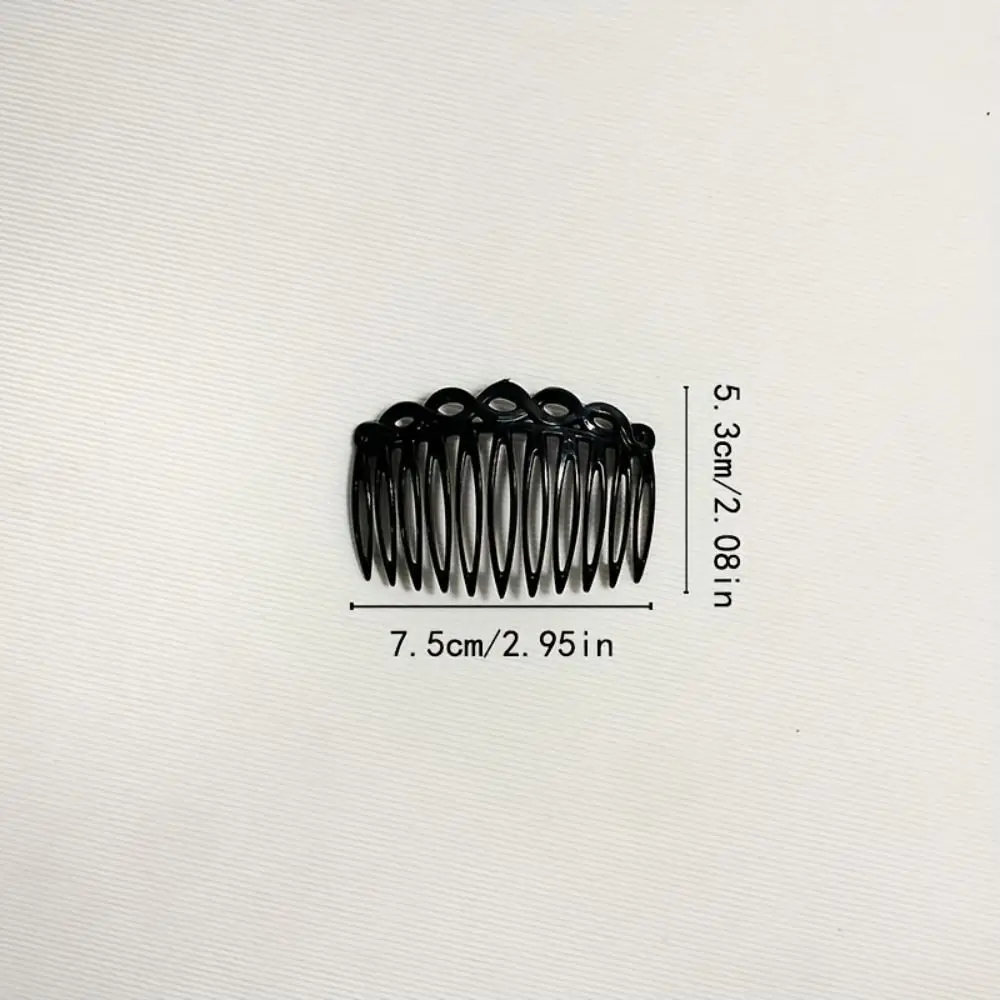 Портативный простая заколка для волос с 11 зубцами, расчески с прямыми зубцами, универсальные аксессуары для волос, французская пластиковая вставка, фотосессия, свадьба