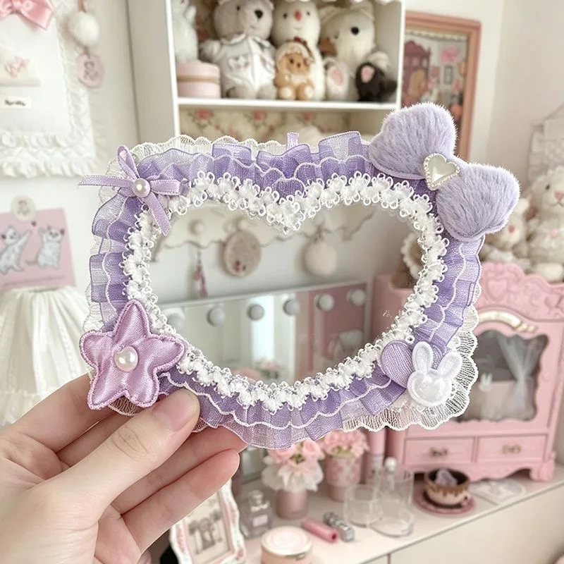 heart accessories for a bag ita bag decoration y2k accessories card holder idol photo display Lolita Lace Photocard Holder
