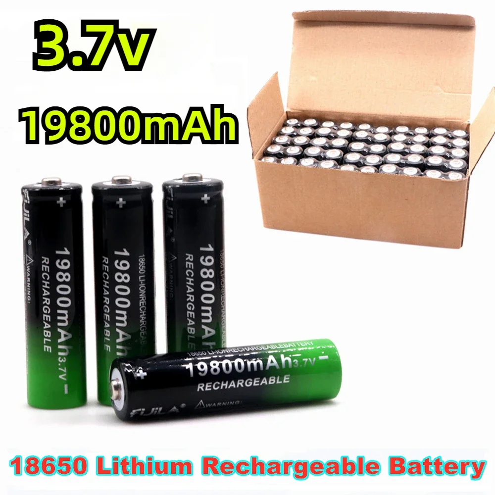 2pcs-20pcs Stücke Neue 18650 Batterie 3,7 V 19800 Lithium-ionen Für LED Taschenlampe Beliebte Hohe Qualität