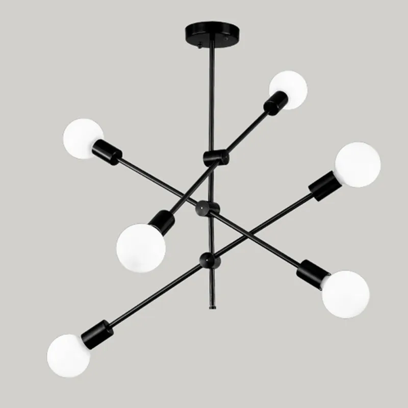 Nordic creative personality bedroom adjustable molecular light home living room dining room Clothes shop bar pendant