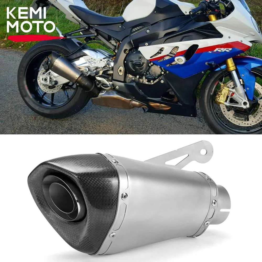 60MM 65MM Slip-on Exhaust Pipe Muffler Escape DB Killer Modified for BMW S1000RR S1000R 2010-2016 Parts Motorcycle Accessories