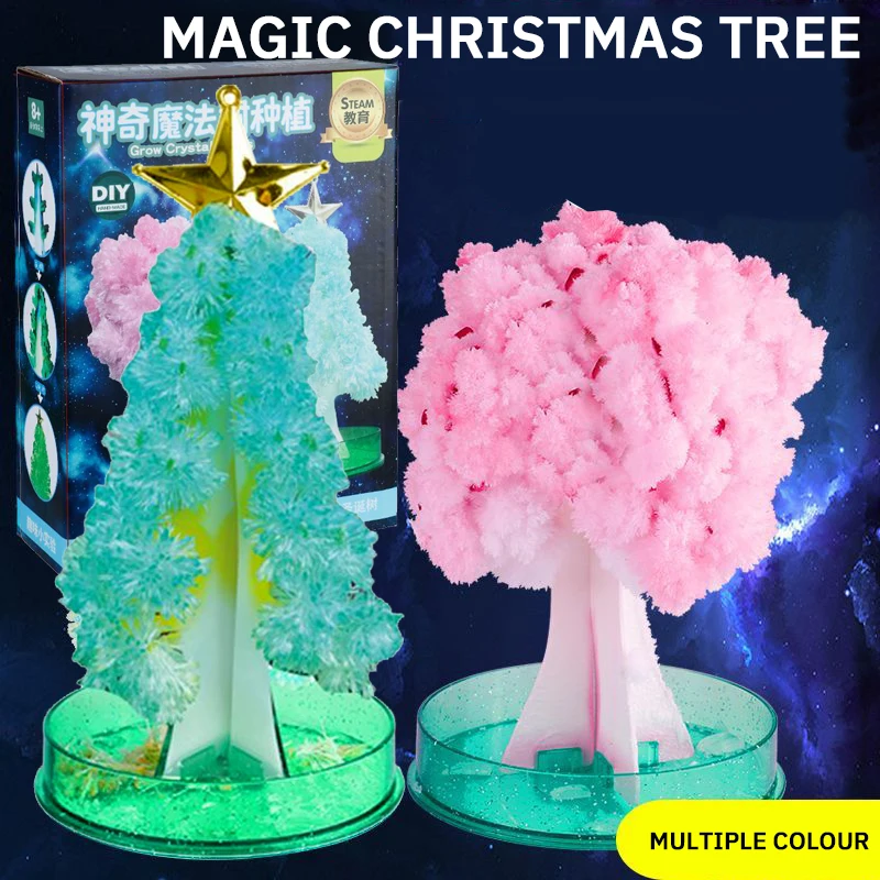 Diy Growing Tree Paper Sakura Crystal Trees Desktop Cherry Blossom Toys Paper Tree Gift Novelty Toy Exploring Science