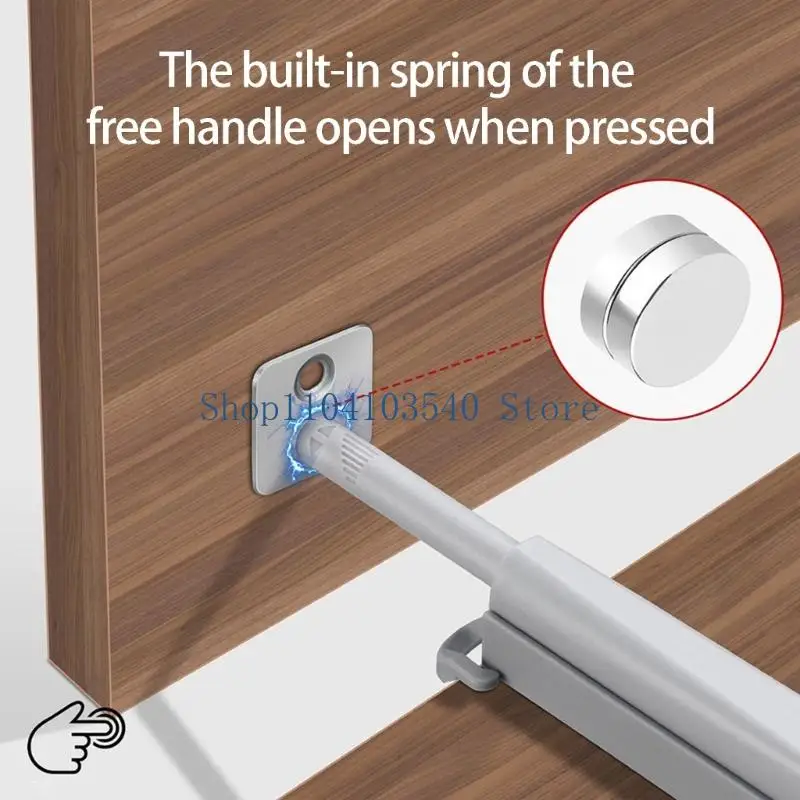 02DC Pack of 4 Invisible Cabinet Door Push to Open Mechanism Plastic Touch Latches for Smooth Modern Furniture Installation