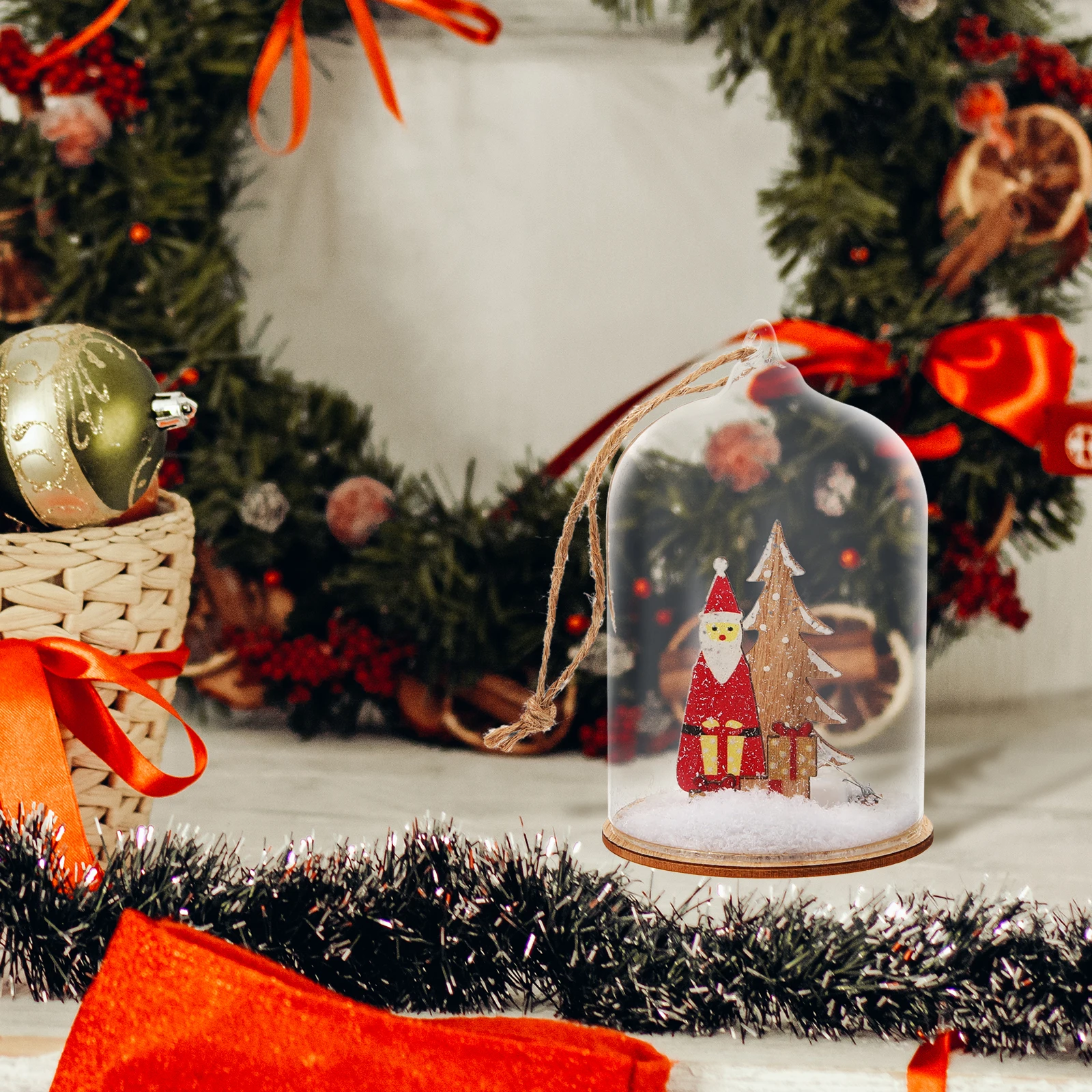 

Christmas Tree Balls Xmas naments Glass Lamp LED Lights Decorative Micro L scape Preserved Rose Night Light Home Festive