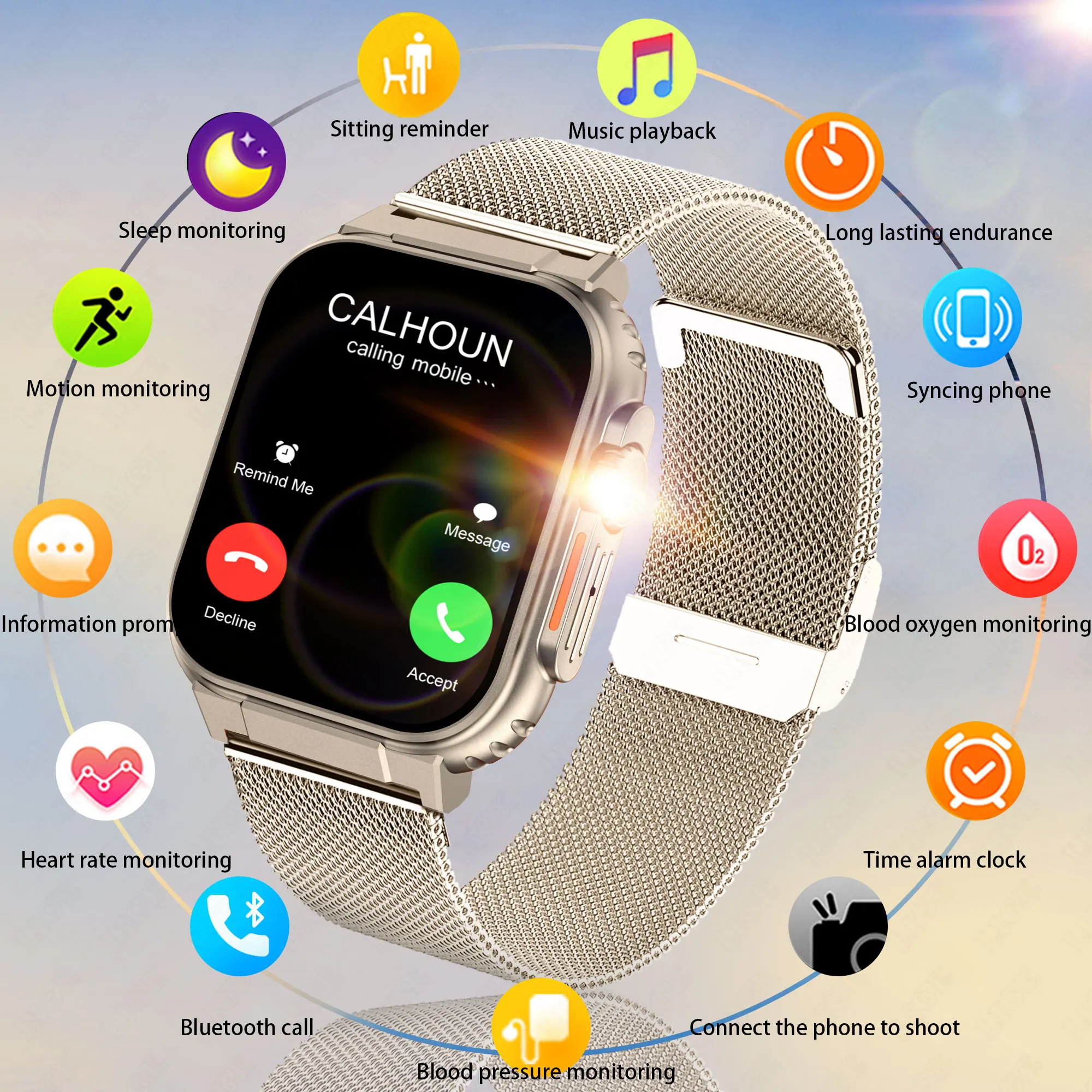 

Смарт-часы LIGE для мужчин и женщин, водонепроницаемые, I68, с Bluetooth-вызовами, сенсорным HD-экраном, трекером сердечного ритма, модель 2026