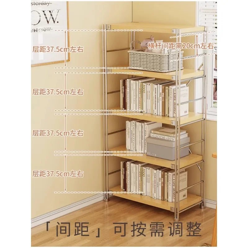 Japanese-style shelves Floor-to-ceiling multi-layer living room Balcony Simple finishing Storage shelves Bookshelves Kitchen mic