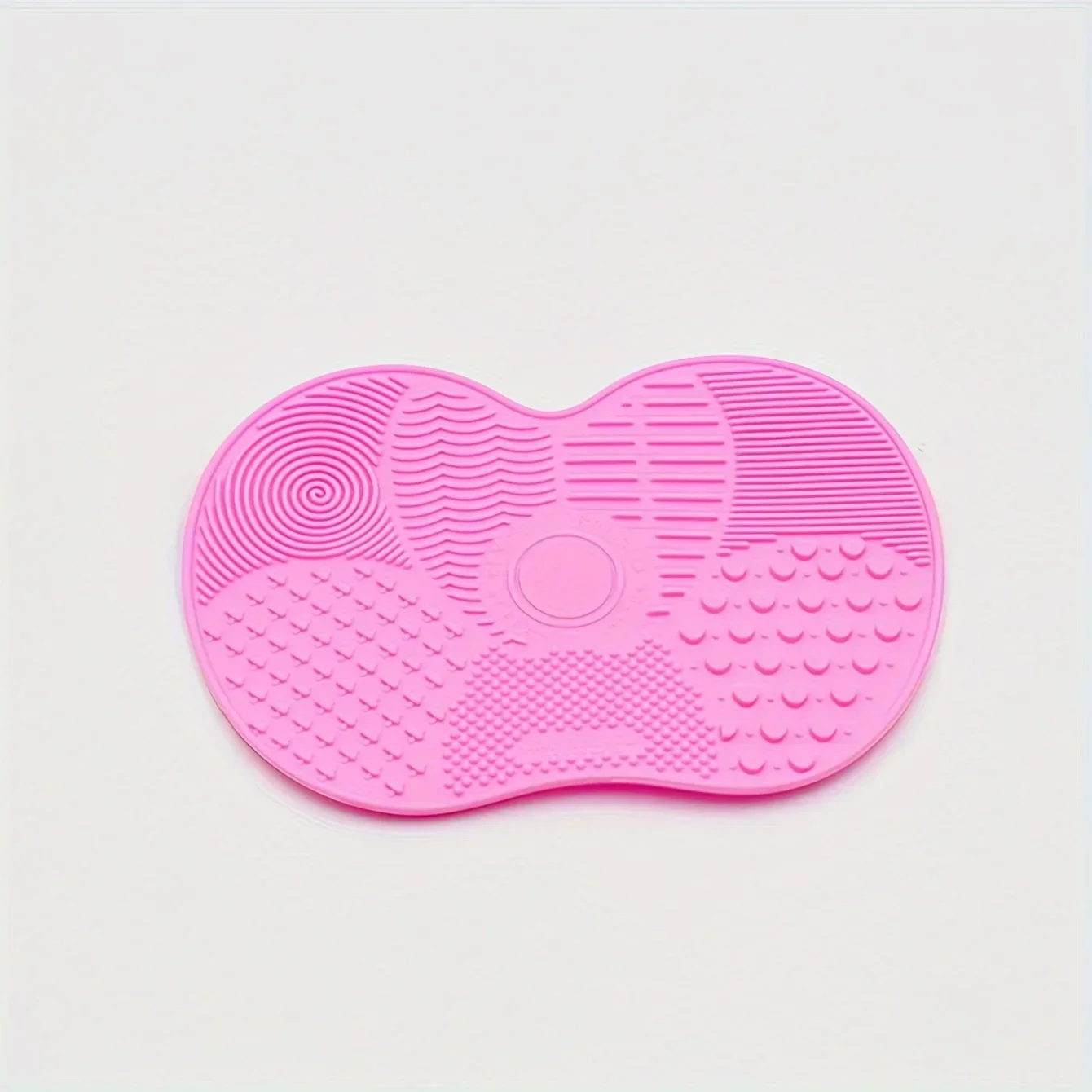 Apple-Shaped Silicone Scrub Pad with Suction Cup - Multicolor Makeup Brush Cleaner Mat,Formaldehyde-Free,Portable Beauty Tool