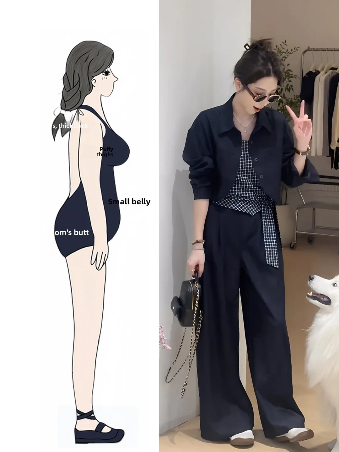 

Женский весенний модный комплект больших размеров: винтажная рубашка-жакет в гонконгском стиле, широкие брюки, комплект из трех предметов, повседневная одежда