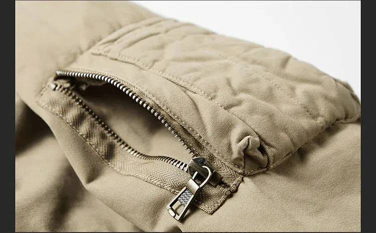 Men\'s Multifunctional Pocket Autumn and Winter Cold Proof Pure Cotton Versatile Loose Casual Winter Clothes Men\'s Jacket