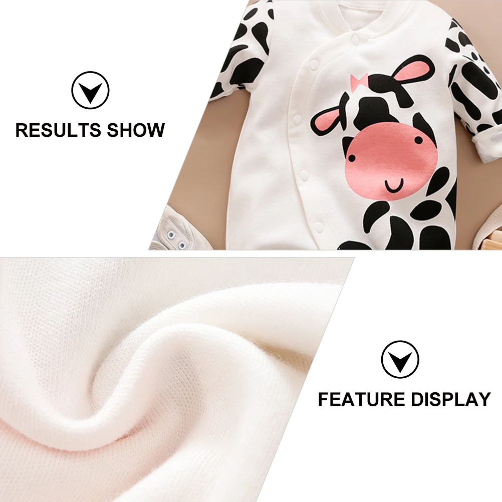 

1pc Cotton Baby Jumpsuit Spring Toddler Romper Infant Clothes Baby Onesie Cow Pattern Soft Skin-Friendly Breathable for Newborns
