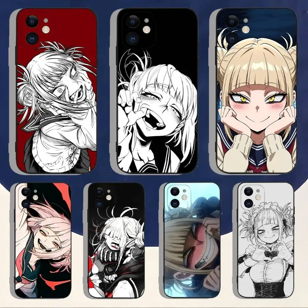 

Toga Himiko My Hero Academia Phone Case For iPhone 16,15,14,13,12,11,Pro,Max,Plus,X,XS,XR,SE,8,7,Mini,Soft Silicone Black Case