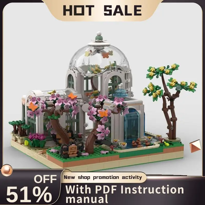 New 1937Pcs City Hot Selling Street View Moc Modular Garden Model Building Blocks Diy Creative Ideas Bricks Toys Birthday Gift