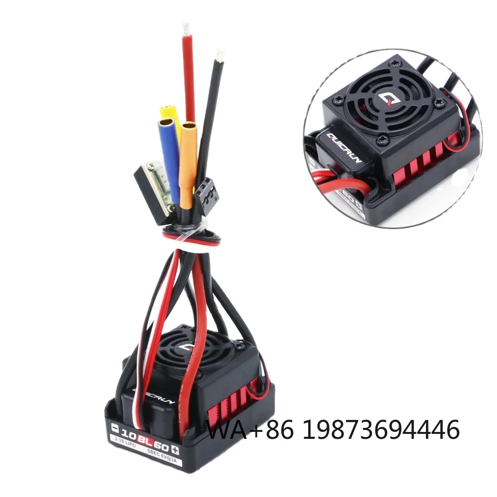 

3650 2-3S Race Brushless Motor WP 10BL60 60A Sensorless ESC LED Program Card for 1/10 Rc Car