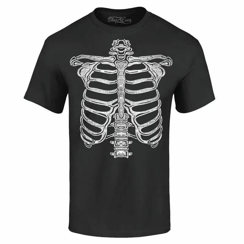 Skeleton Ribcage Bones X-Ray T-shirt Funny Halloween Costume Shirts