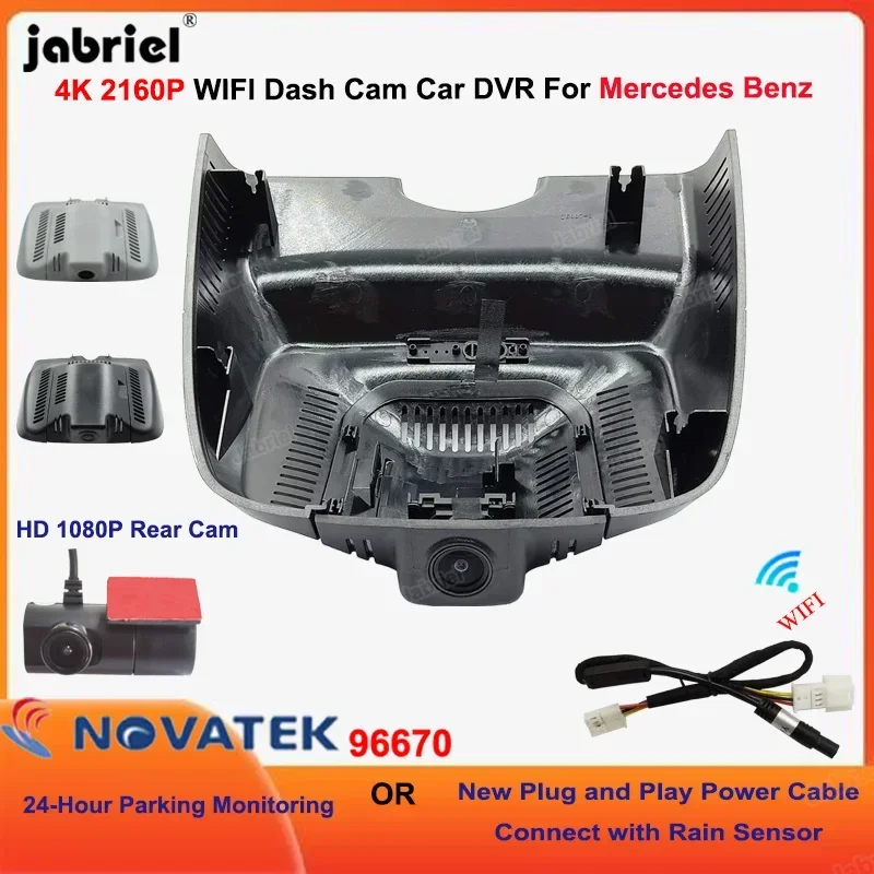 Jabriel 4K 2160P Dash Cam Car Dvr Recorder 24H For Mercedes Benz GLK x204 glk 250 280 300 350 200d 220d 250d 320d 350d 2008-2022