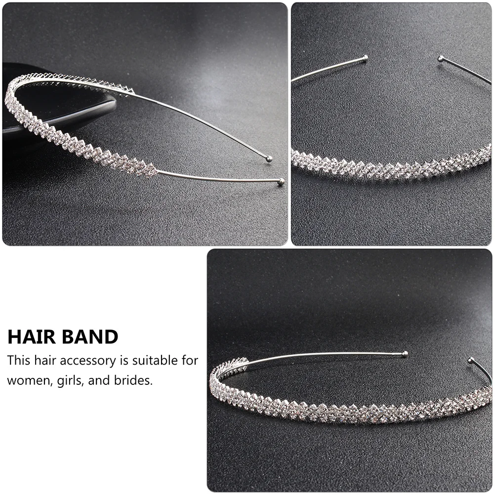 

Elegant Hair Hoop Gorgeous Headband Delicate Rhinestone Headdress Women Hair Hoop Hair Supply Women Headwear